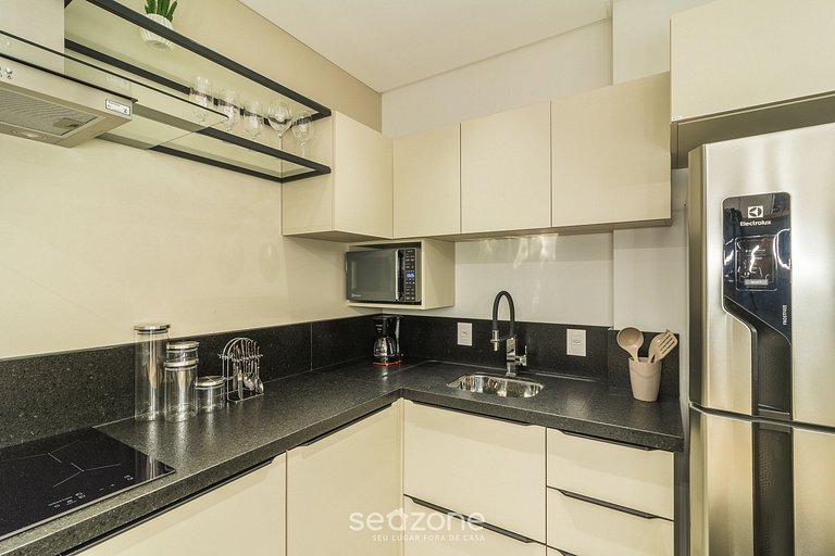 Apto c/ balcón y parrilla a 220 m del mar FFS0809