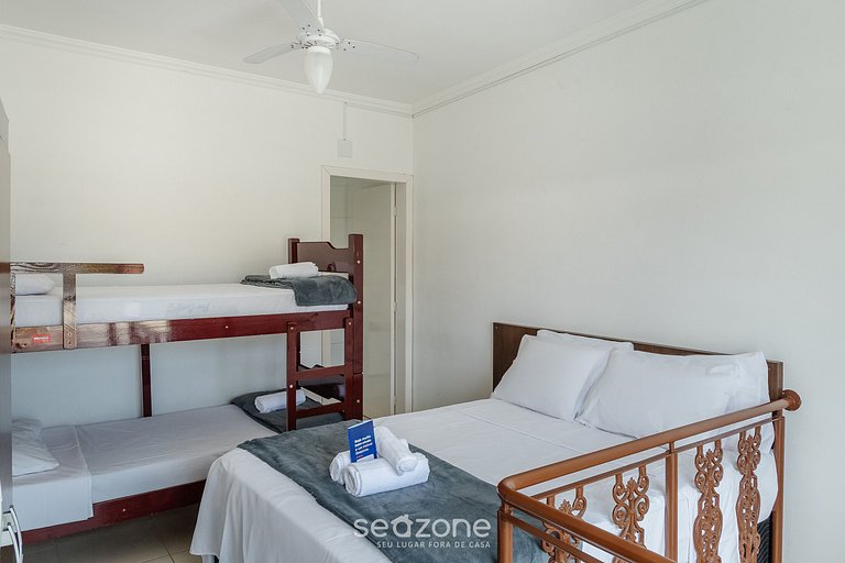 Apto completo a 350m da Praia do Lazaro - FUA0001