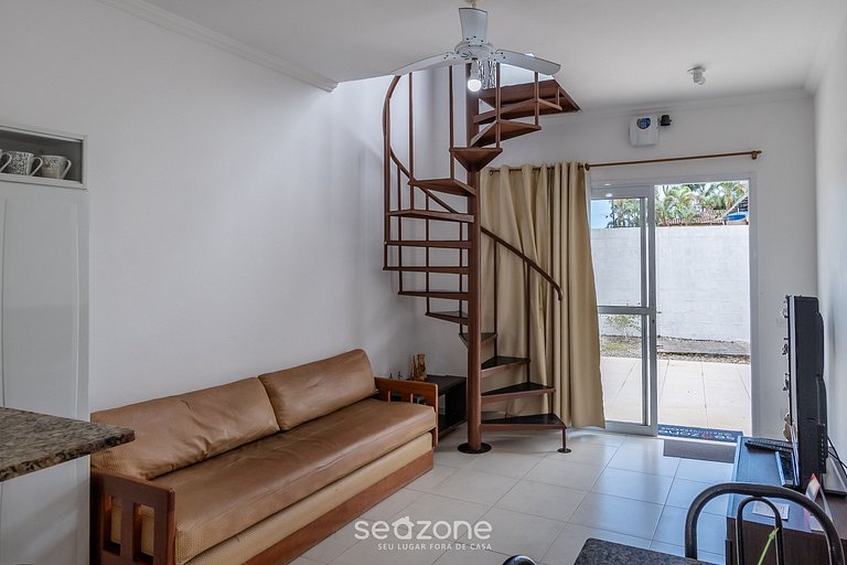 Apto con balcón a 350m del mar, Ubatuba - FUA0004