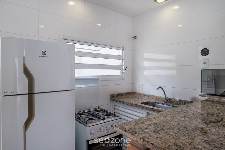 Apto con balcón a 350m del mar, Ubatuba - FUA0004