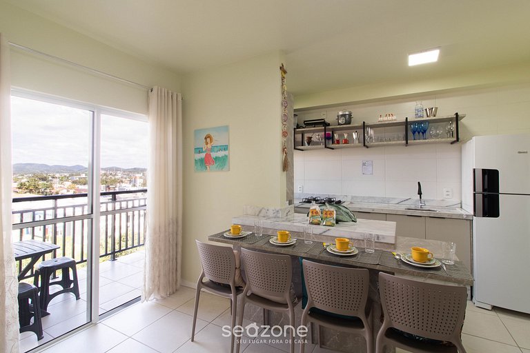 Apto c/ Churrasq. a 210 m da Praia CSI0706