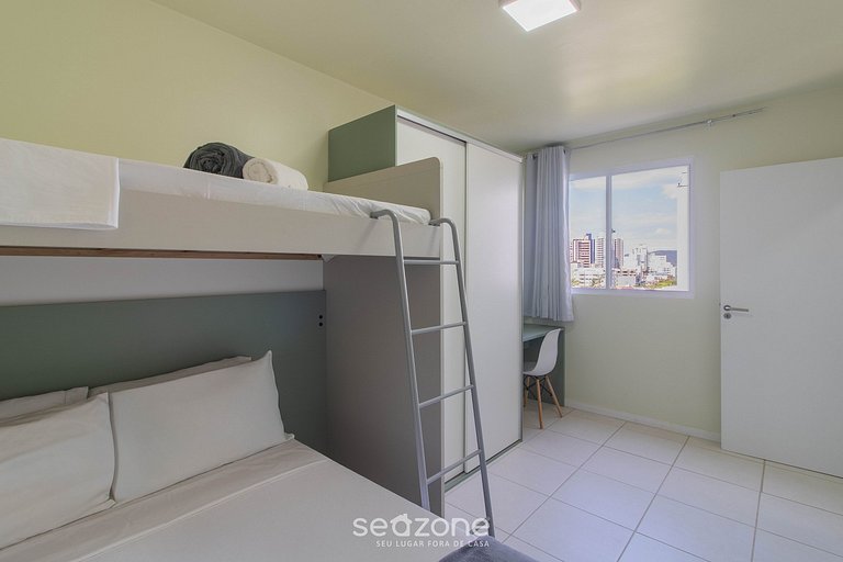 Apto c/ Churrasq. a 210 m da Praia CSI0706