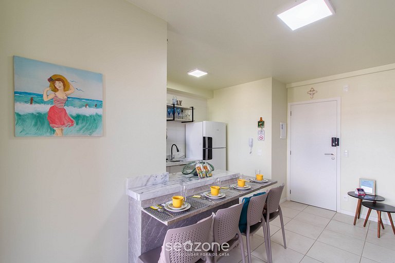 Apto c/ Churrasq. a 210 m da Praia CSI0706