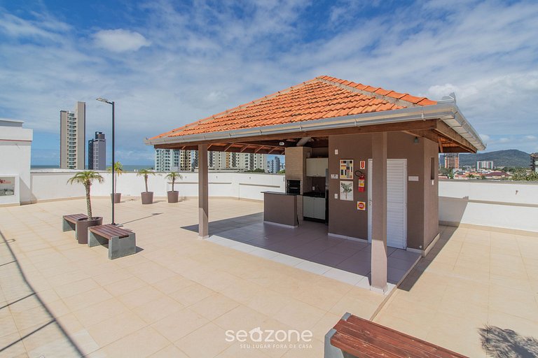 Apto c/ Churrasq. a 210 m da Praia CSI1906