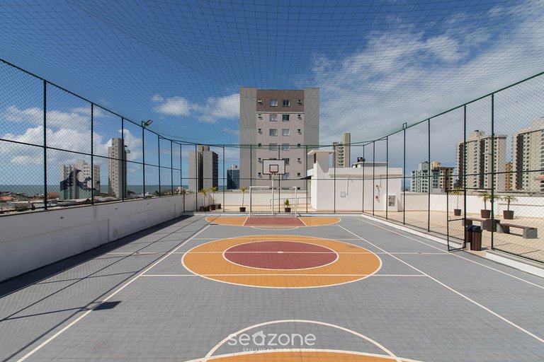 Apto c/ Churrasq. a 210 m da Praia CSI0706