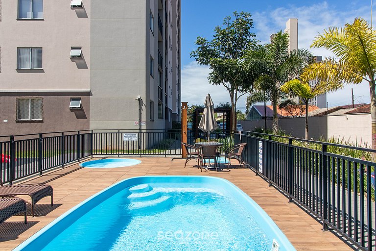 Ap con 2 hab en cond. c/piscina y parrilla CSI0302