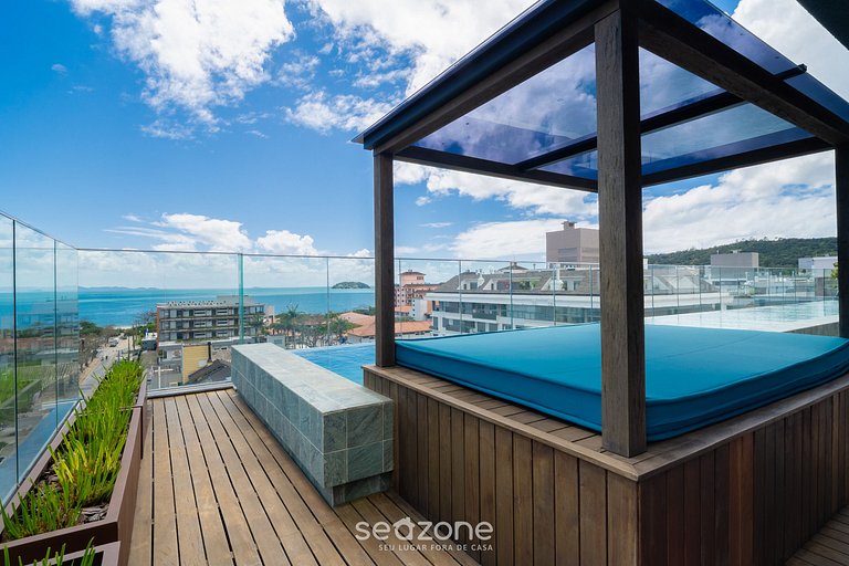 Apto c/ varanda e churrasq. a 220m do Mar CAR0201