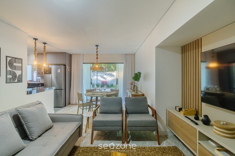 Apto em cond. c/ piscina a 350m do Mar - PRY0010