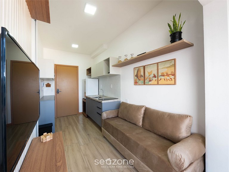 Apto c/ vista lateral al mar 70 m de playa SMA0407