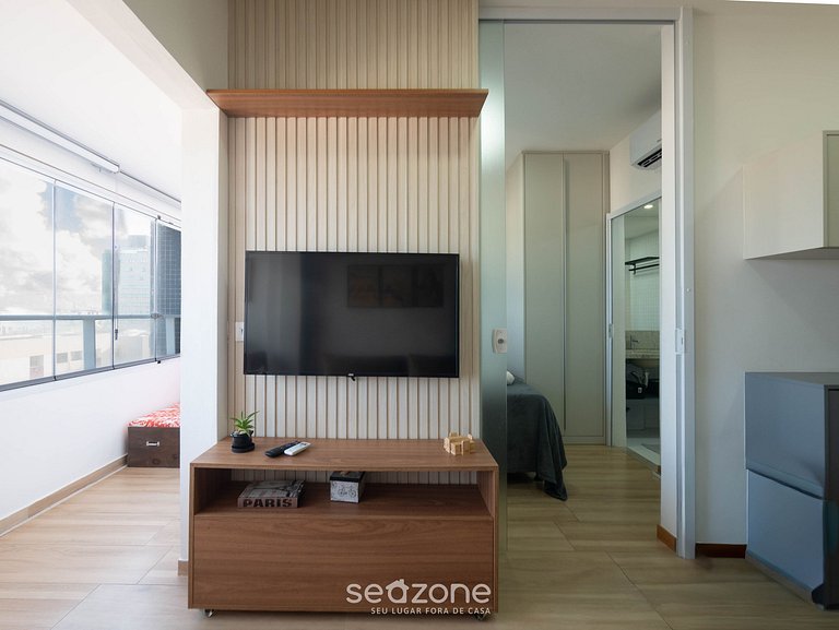 Apto Vista Mar Lateral a 70m da Praia SMA0407