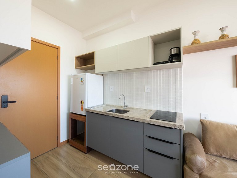 Apto c/ vista lateral al mar 70 m de playa SMA0407