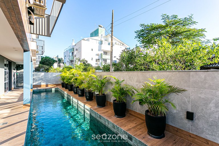 Nuevo apartamento con barbacoa en Jurerê JPR201