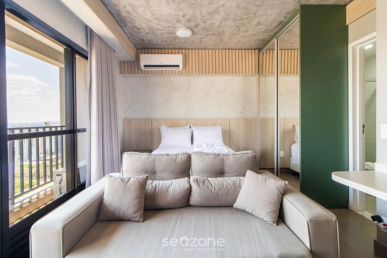 Estúdio em Cond. c/ Piscina e Churrasq. IDVB2103