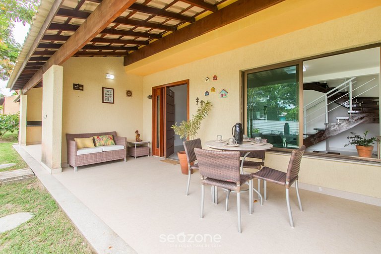 Casa em Cond. c/ Piscina a 3 min da Praia ATP0003