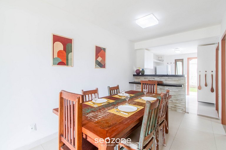 Casa em Cond. c/ Piscina a 3 min da Praia ATP0003