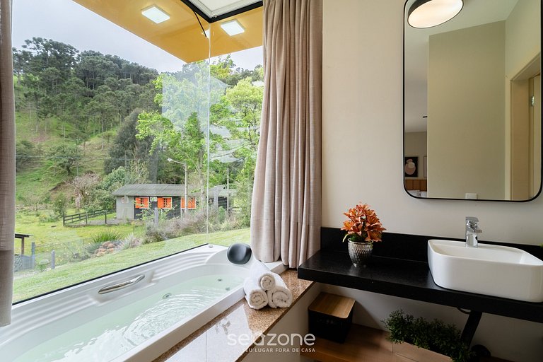 Casa con chimenea y bañera en Urubici CLA0000