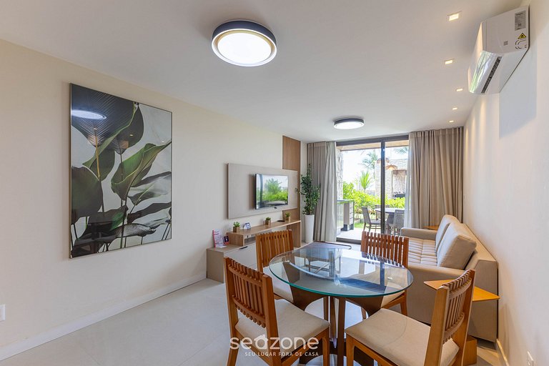 Apt en Cond. con piscina a pasos del mar PET0011