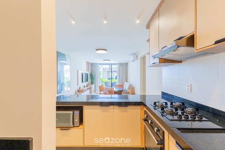 Apt en Cond. con piscina a pasos del mar PET0011