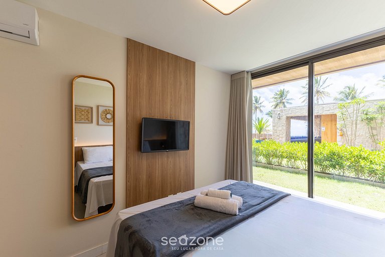 Apt en Cond. con piscina a pasos del mar PET0011