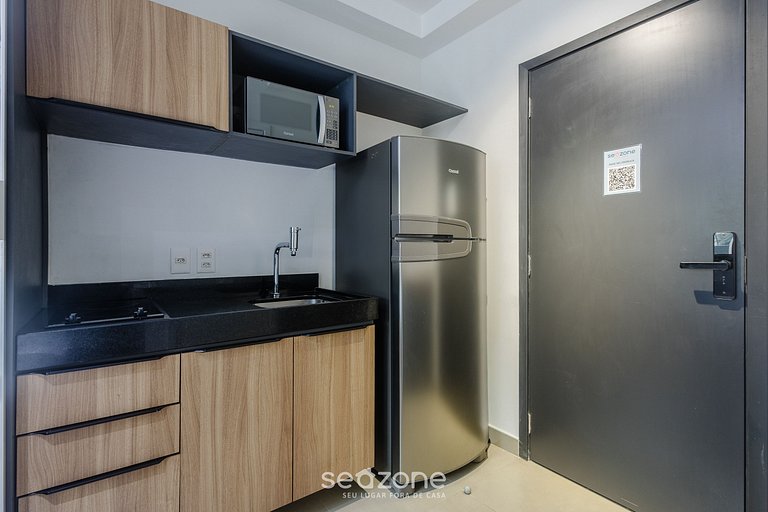 Studio en cond. c/ piscina, 130m del metro FRE1007