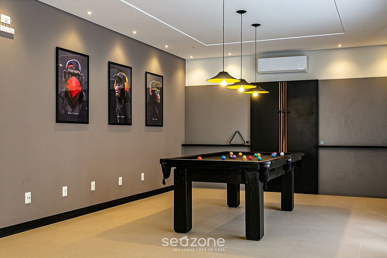 Studio em cond. c/ piscina a 850m da Praia STI0205