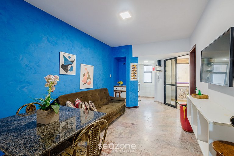 Apto c/ varanda a 190m do Farol da Barra CSF0303