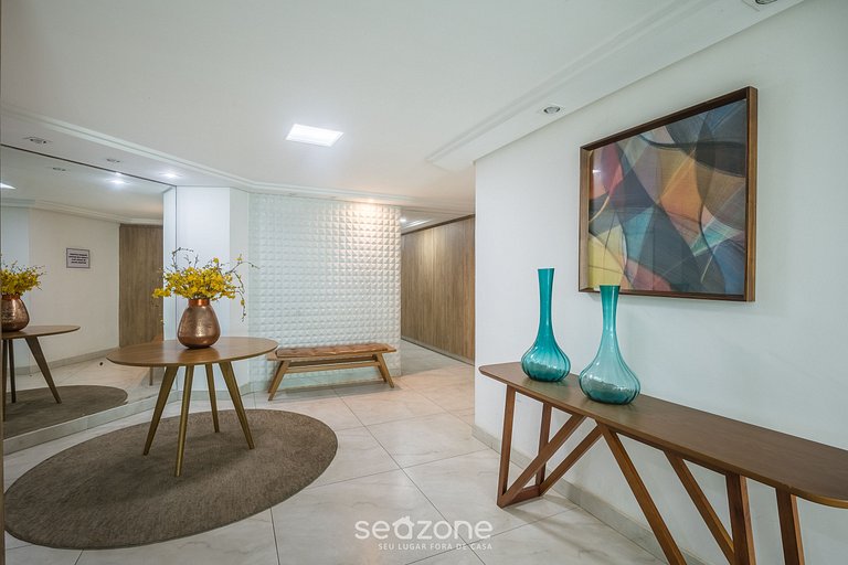 Aptos. en edificio frente al mar en Praia do Morro - ES.