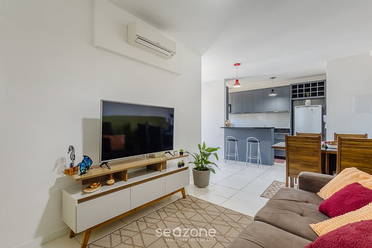 Apto c/ Churrasq. a 210 m da Praia CSI1906