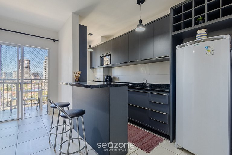 Apto c/ Churrasq. a 210 m da Praia CSI1906