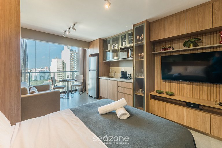 Studio em cond. c/ piscina próx. da praia LIV1509