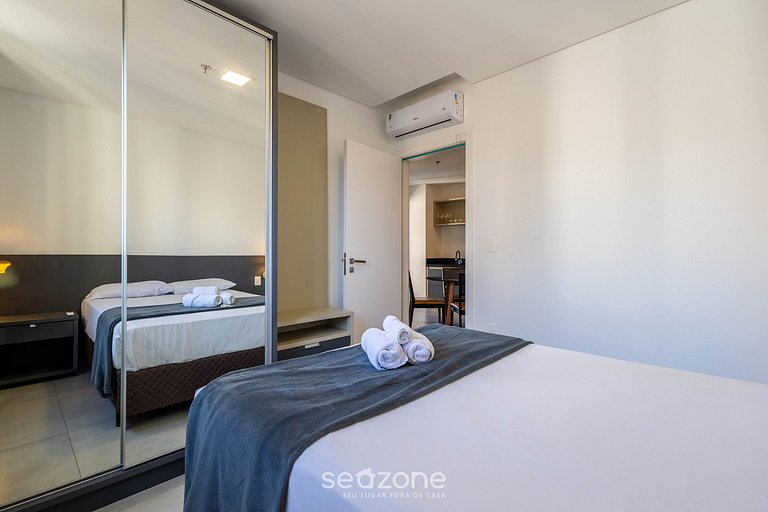 Apto vista mar cond. c/ piscina 280m playa MHF1402