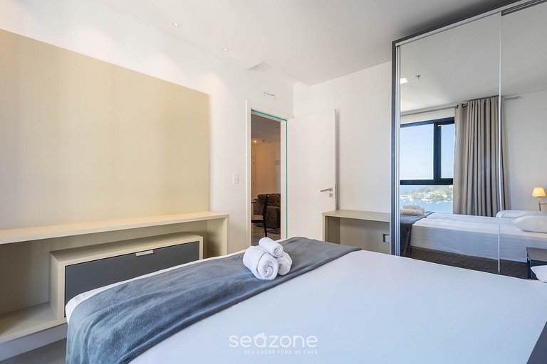 Apto vista mar cond. c/ piscina 280m playa MHF1402