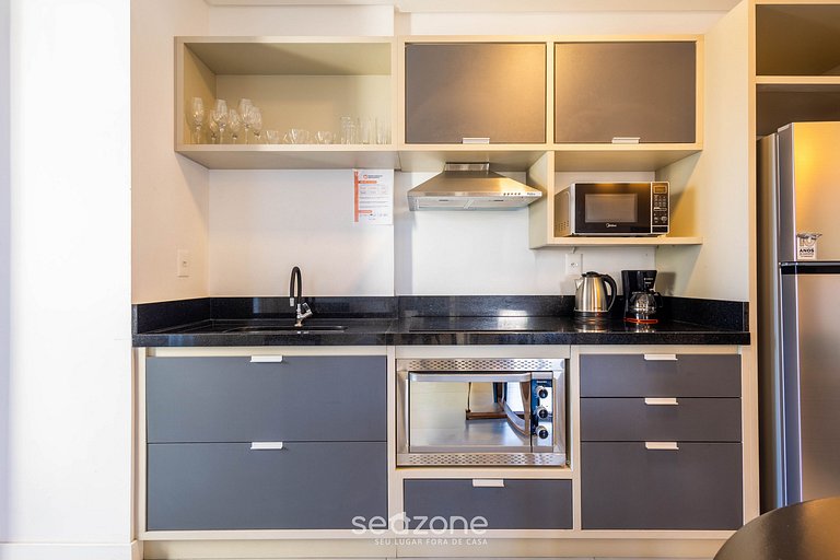 Apto vista mar cond. c/ piscina 280m playa MHF1402