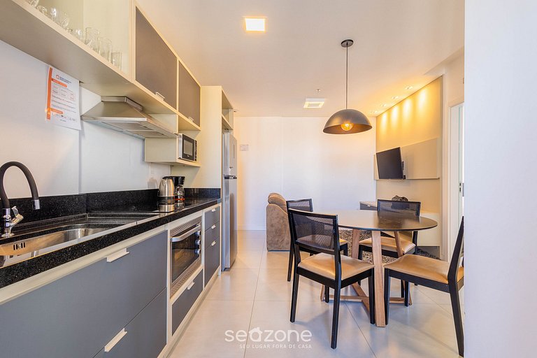 Apto vista mar cond. c/ piscina 280m playa MHF1402