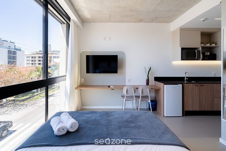 Studio em cond. c/ piscina a 260m da Praia SOT0201