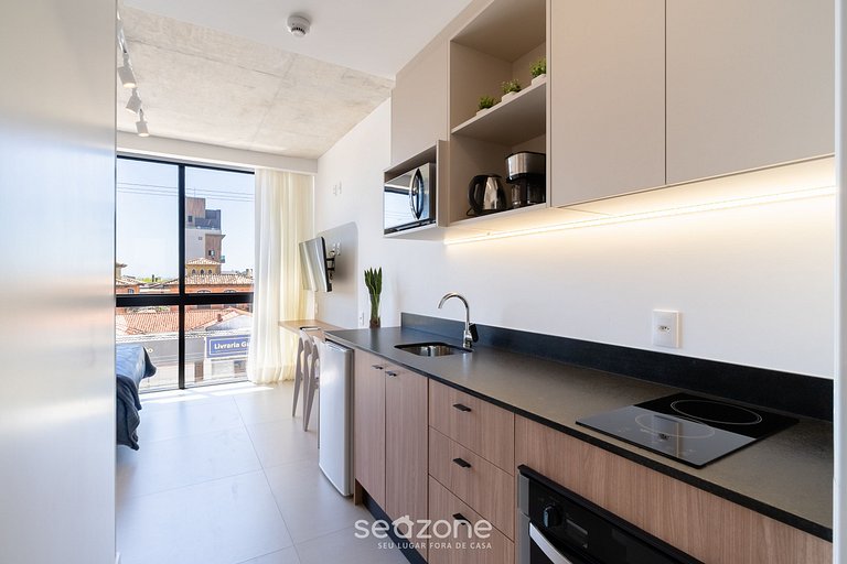 Estudio en cond. c/ piscina a 260m del mar SOT0201