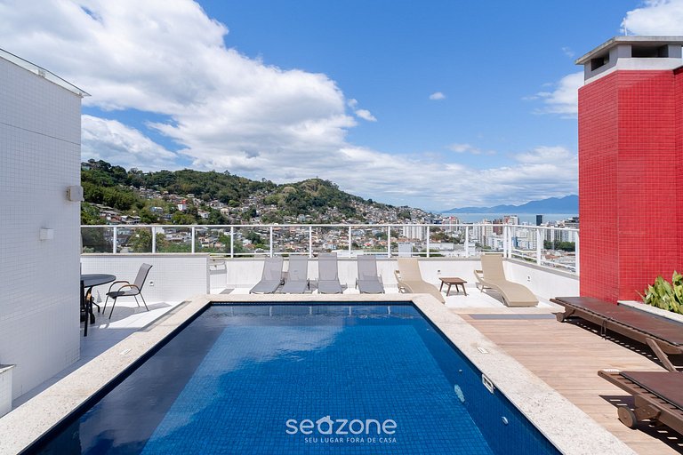 Moderno c/ piscina a 850m da Praia RRI0106