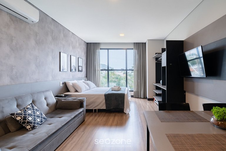 Studio em cond. c/ piscina a 850m da Praia STI0205