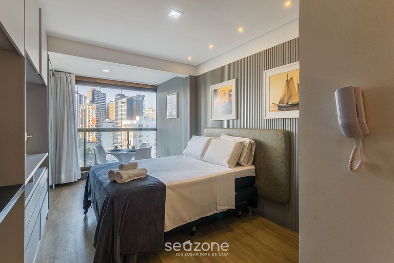 Studio em cond. c/ piscina a 220m da Praia BPM0808