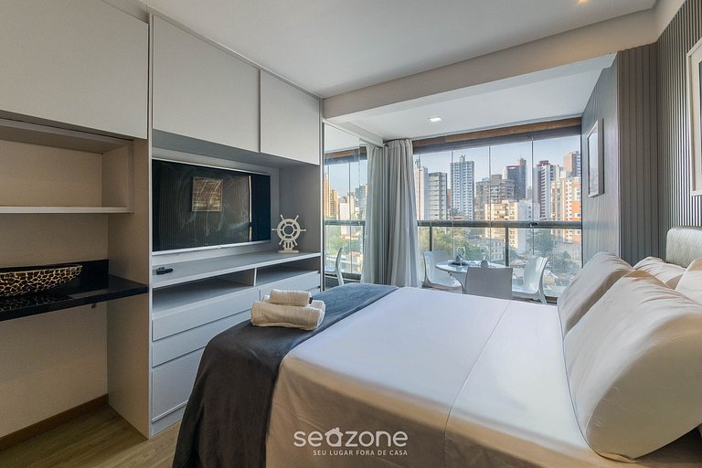 Studio em cond. c/ piscina a 220m da Praia BPM0808