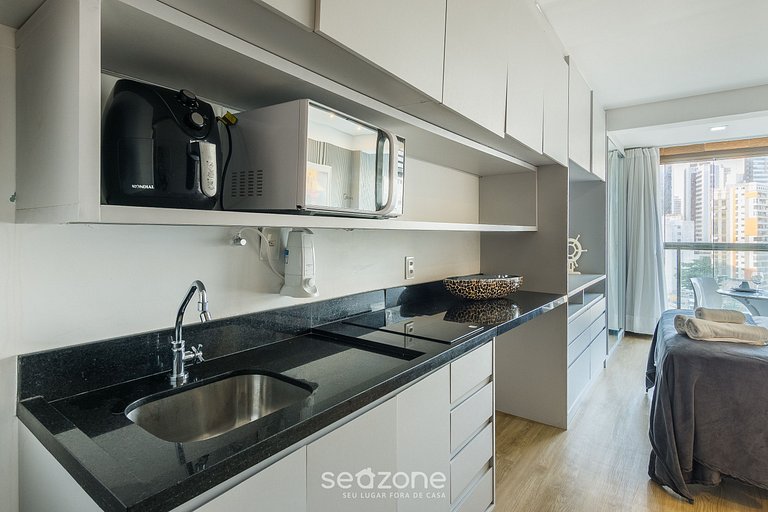 Studio em cond. c/ piscina a 220m da Praia BPM0808