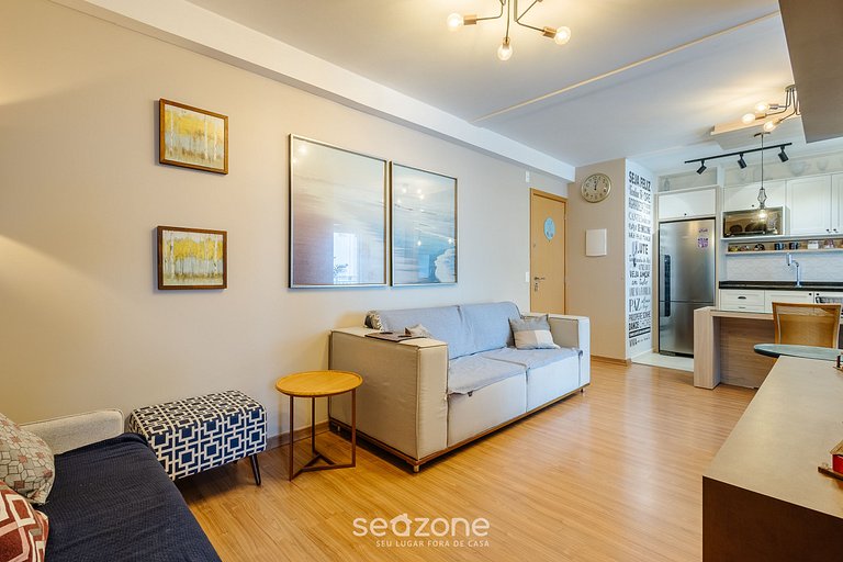 Apto c/ Parrilla en Cond. Frente al Mar VAC0203