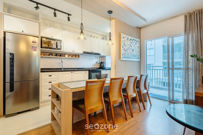 Apto c/ Parrilla en Cond. Frente al Mar VAC0203