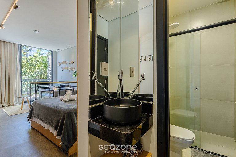 Stúdio c/ varanda prox da Praia Brava BSO0107