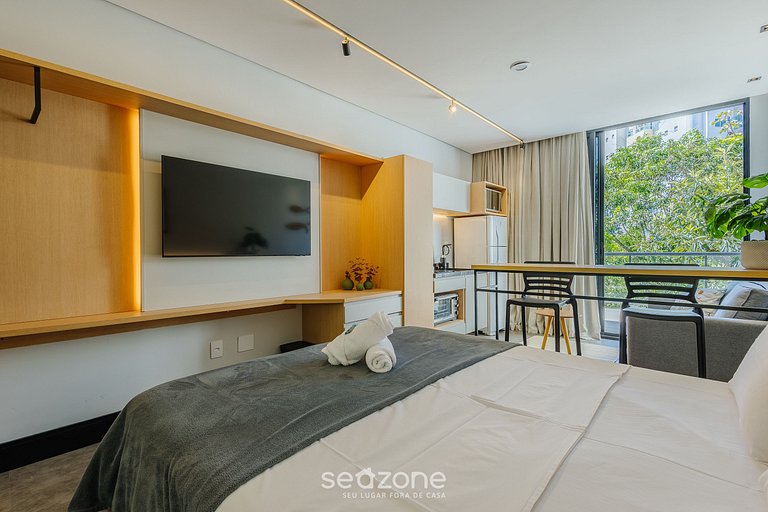 Stúdio c/ varanda prox da Praia Brava BSO0107