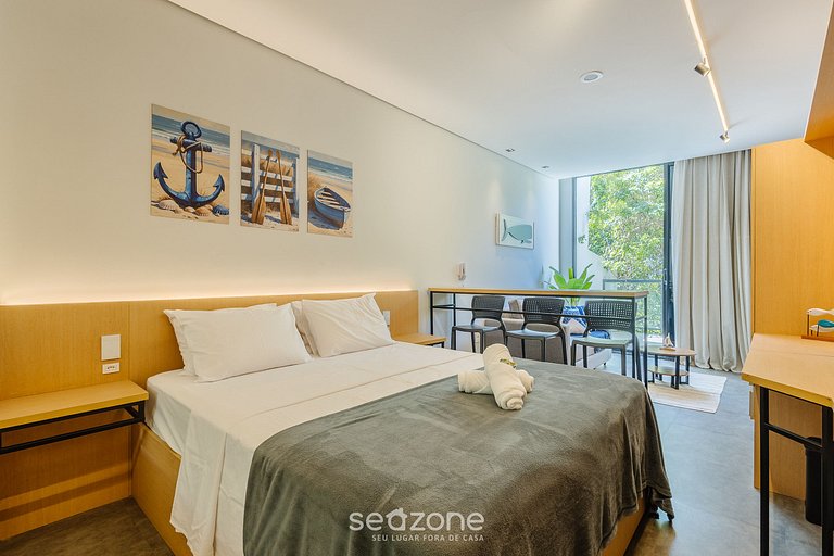 Studio c/ varanda a prox da Praia Brava BSO0104