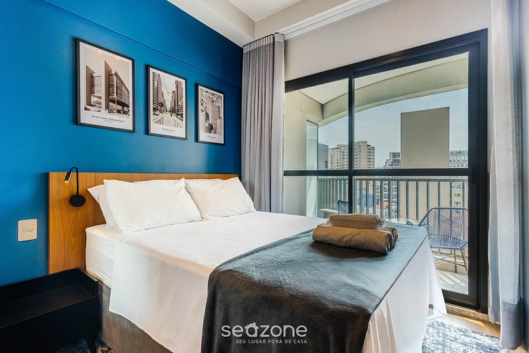 Studio Moderno c/ Varanda Próx. ao Metrô DNR1402