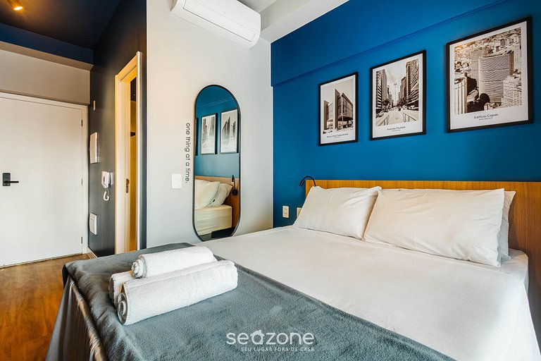 Studio Moderno c/ Varanda Próx. ao Metrô DNR1402