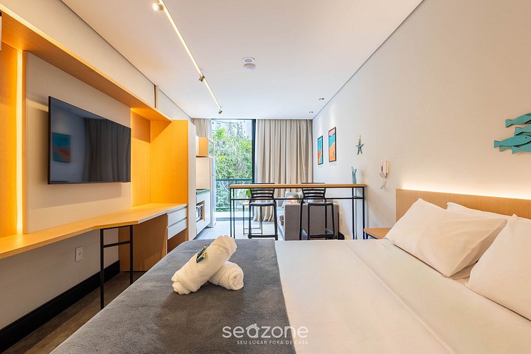 Studio c/ varanda prox da Praia Brava - BSO0105