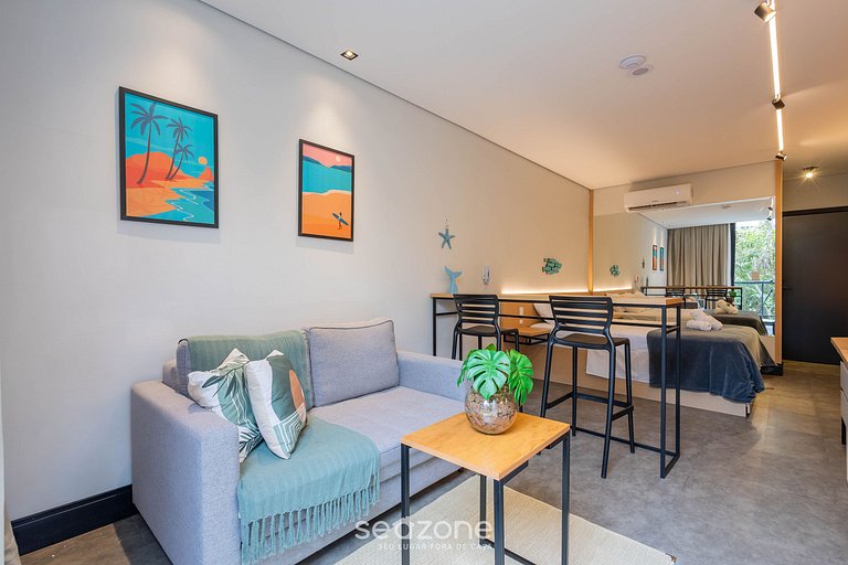 Studio c/ varanda prox da Praia Brava - BSO0105